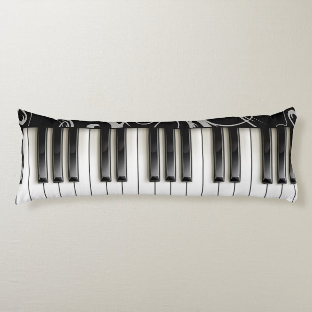 Piano Keyboard Pianist Music Instrument Teacher Body Pillow (Front)
