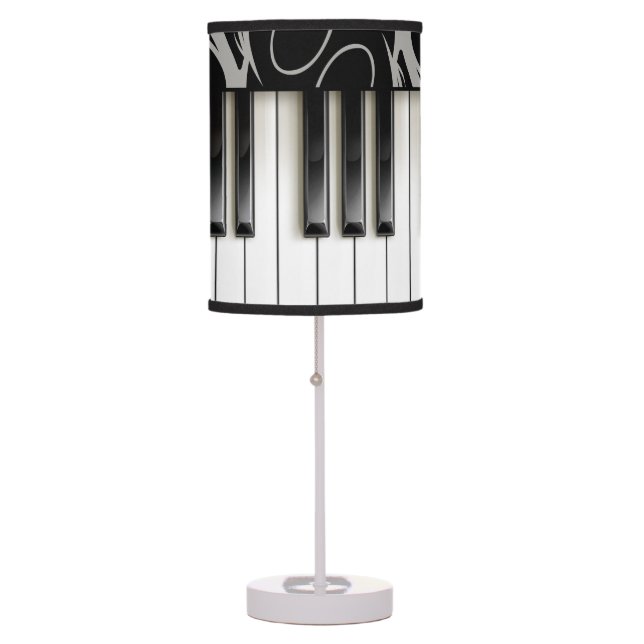 Piano Keyboard Pianist Music Instrument Teacher Table Lamp (Front)