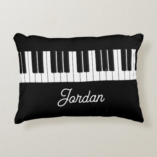 Piano Keyboard Pianist Pillow With Name