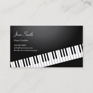 Piano Keyboard Piano Lessons Business Card