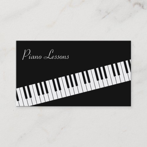 Piano Keyboard Piano Teacher Business Card