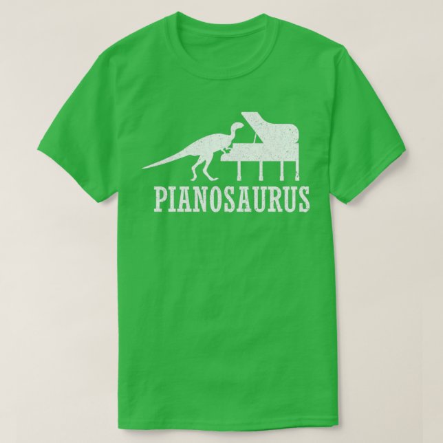 Piano Keyboard Pianosaurus  T-Shirt (Design Front)