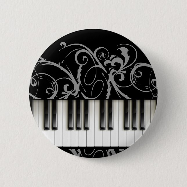 Piano Keyboard Pinback Button (Front)