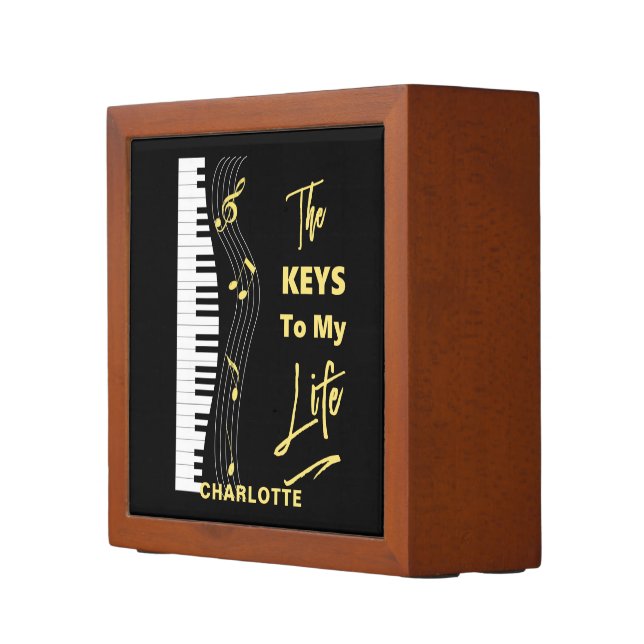 Piano Keyboard Players Fun Music Desk Organizer (Right)