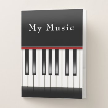 Piano Keyboard Pocket Folder by dryfhout at Zazzle
