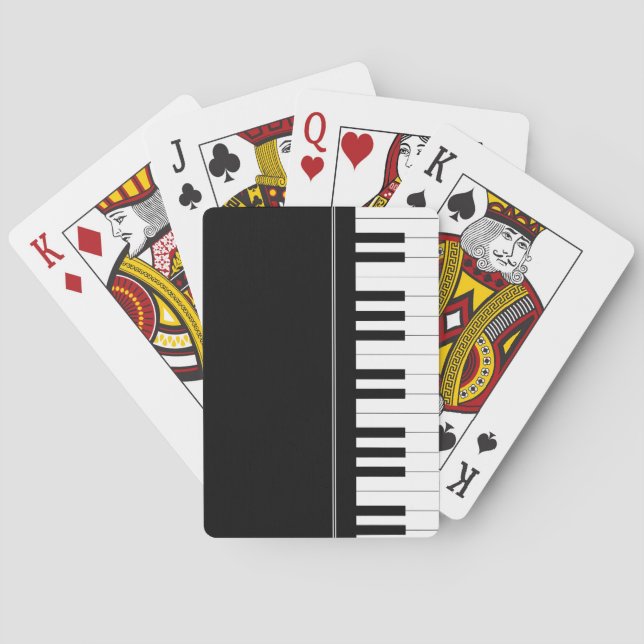 Piano keyboard poker cards (Back)