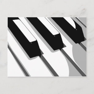 Piano Keyboard Pop Art Postcard