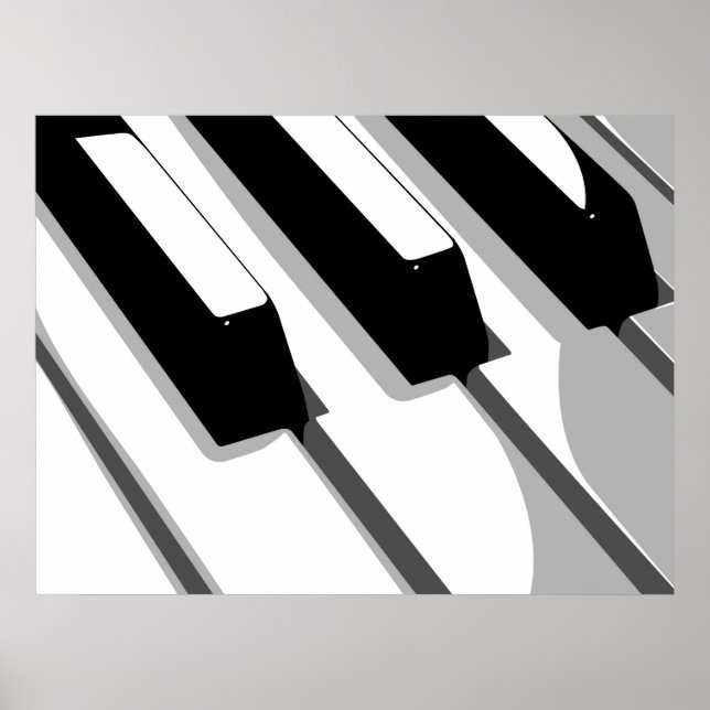 Piano Keyboard Pop Art Poster (Front)