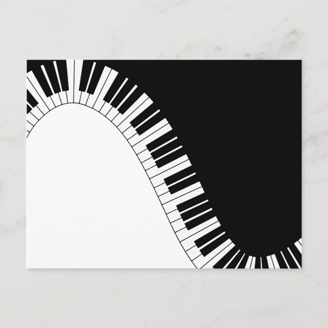 Piano Keyboard Postcard (Front)