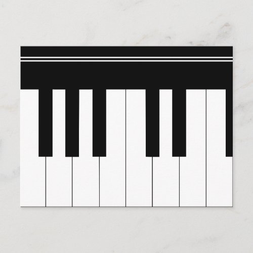 Piano keyboard postcard