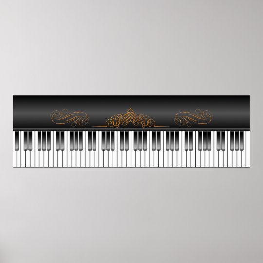 Piano Keyboard Poster