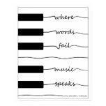 Piano Keyboard Poster with Inspirational Quote Piano Keyboard Poster with Inspirational Quote