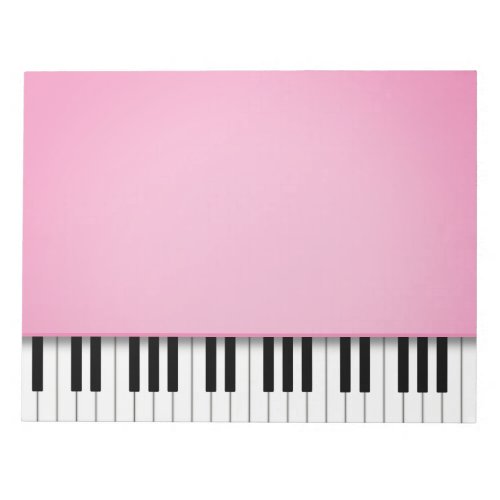 Piano Keyboard Pretty Pink 85x11 Music Notepad