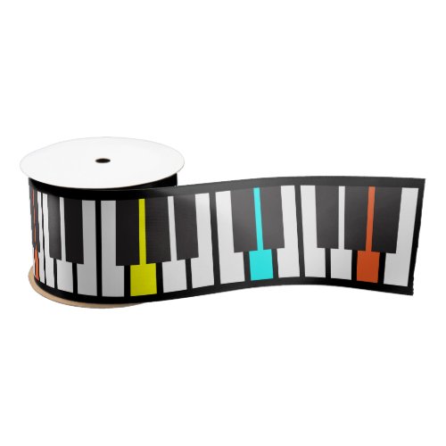 Piano Keyboard  Satin Ribbon