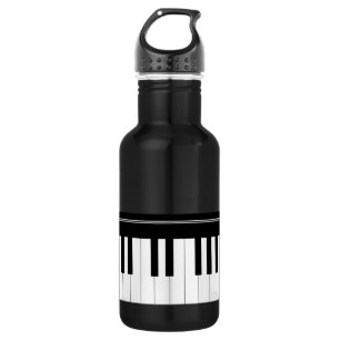 Piano keyboard stainless steel water bottle