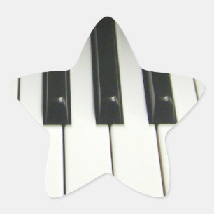 Piano Keyboard Star Sticker