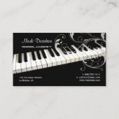 Piano Keyboard+swirls/teacher/tuner business cards (Back)