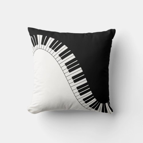 Piano Keyboard Throw Pillow