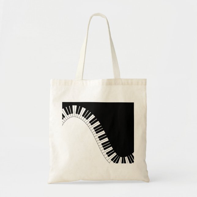Piano Keyboard Tote Bag (Front)