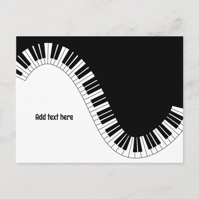 Piano Keyboard Waves TEMPLATE Postcard (Front)