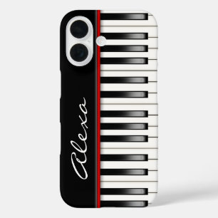 Piano Keyboard With Custom Name iPhone 16 Case