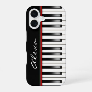 Piano Keyboard With Custom Name iPhone 16 Case