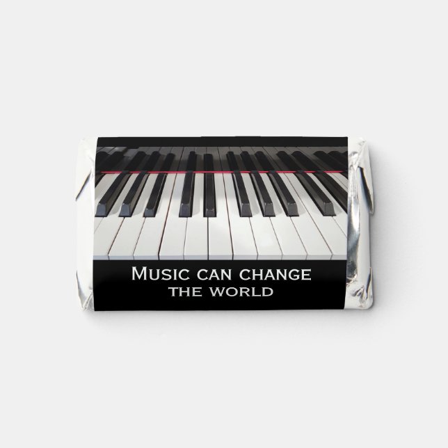 Piano Keyboard with Music Quote  Hershey's Miniatures (Front)