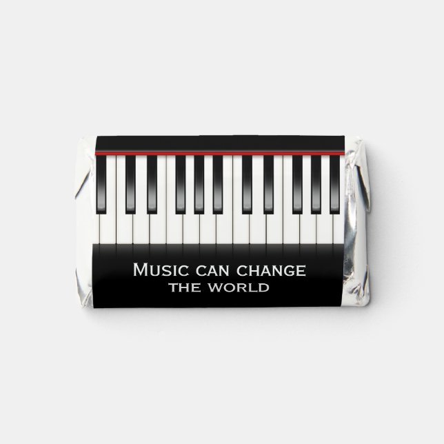 Piano Keyboard with Music Quote  Hershey's Miniatures (Front)