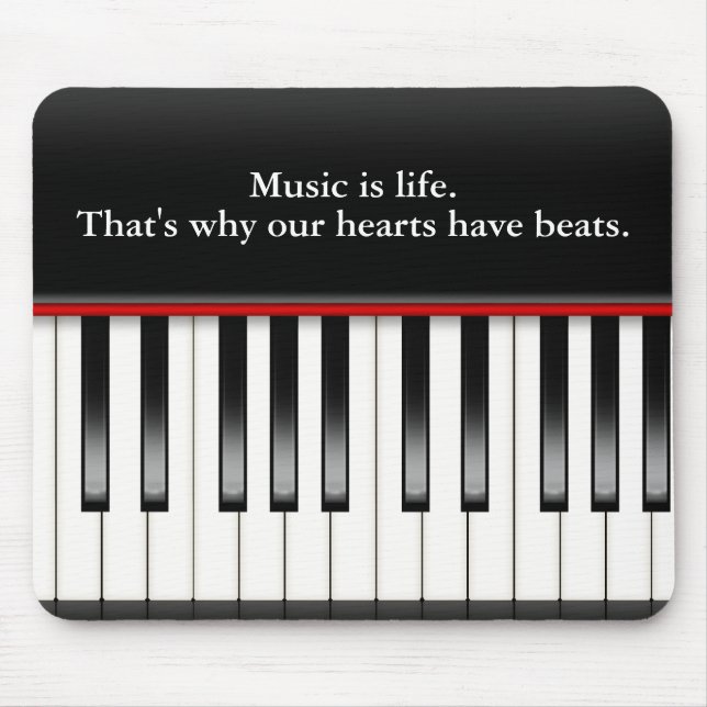 Piano Keyboard with Music Quote Mouse Pad (Front)