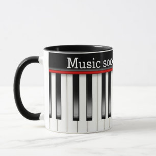 Piano Keyboard With Music Quote Mug
