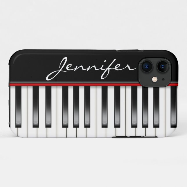Piano Keyboard with name Case-Mate iPhone Case | Zazzle