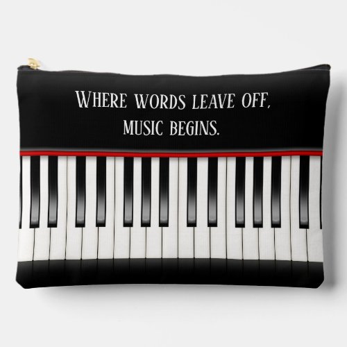 Piano Keyboard With Quote Accessory Pouch