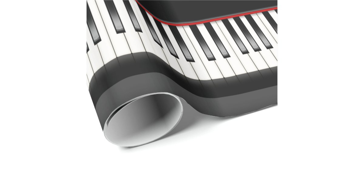 piano keyboard wrapping paper Zazzle
