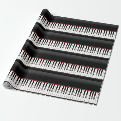 piano keyboard wrapping paper Zazzle