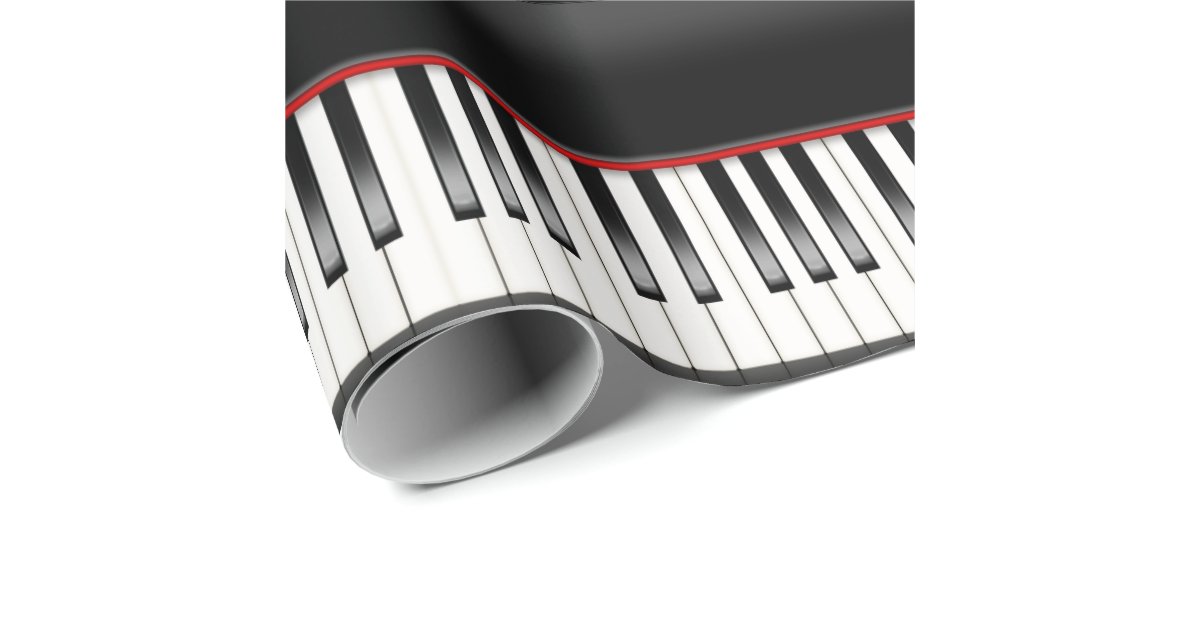 piano keyboard wrapping paper Zazzle