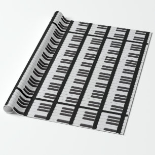 Piano keyboard wrapping paper