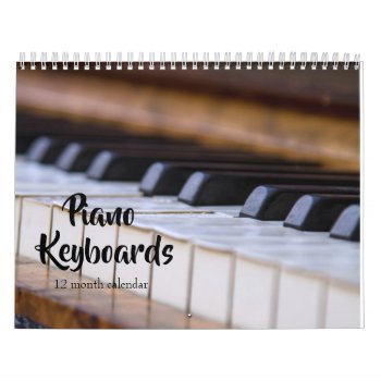 Piano Keyboards 2024 Calendar by MiscellanyShop at Zazzle