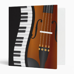 Piano Keyboards Wavy Border with Violin Binder