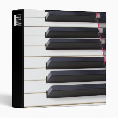 Piano Keys 3 Ring Binder