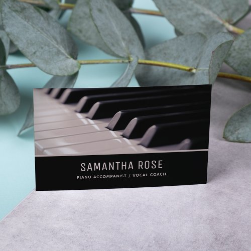 Piano Keys Accompanist Classy Elegant Business Card