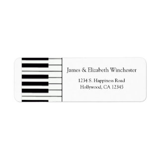 Piano Keys Address Labels