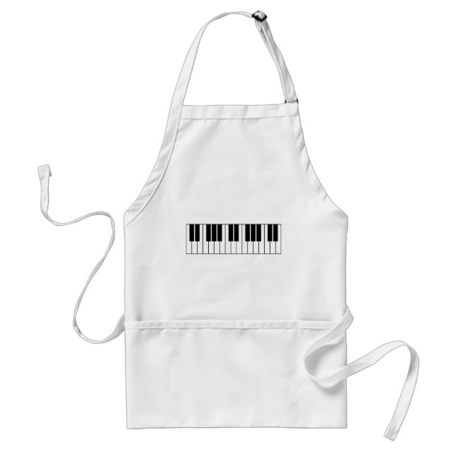 Piano Keys Adult Apron (Front)