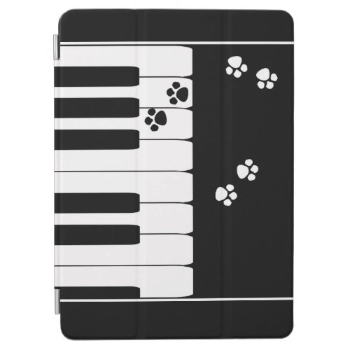 Piano keys and cat feet paws  iPad air cover