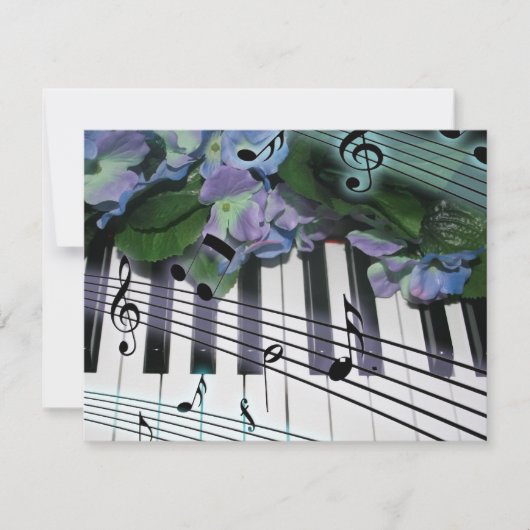 Piano Keys and Flowers (Front)