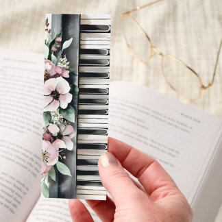 Piano Keys and Flowers - Make Today Great Bookmarks