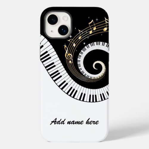 Piano Keys and Gold Music Notes Case_Mate iPhone 14 Plus Case