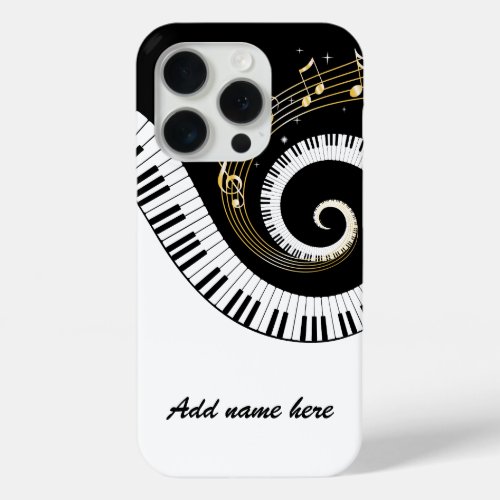 Piano Keys and Gold Music Notes iPhone 6 case