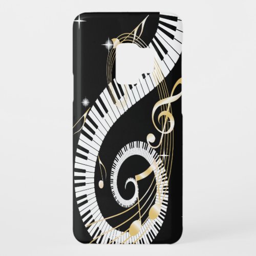 Piano Keys and Golden Music Notes Case_Mate Samsung Galaxy S9 Case
