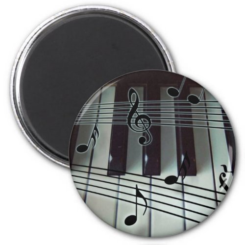 Piano Keys and Music Notes Magnet