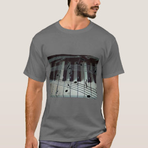 Piano Keys and Music Notes T-Shirt